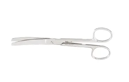 Miltex Miltex Operating Scissors 6-1/2 Inch Length OR Grade Stainless Steel (German) NonSterile Finger Ring Handle Curved Blade Blunt/Blunt – 21306