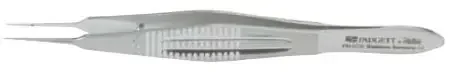 Miltex Padgett Suture Forceps Castroviejo 4-1/4 Inch Surgical Grade Stainless Steel NonSterile NonLocking Wide Thumb Handle Straight 0.5 mm Tips w/1X2 Delicate Teeth and Tying Platform – PM-4908