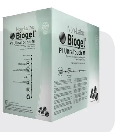 Molnlycke Biogel PI UltraTouch M Surgical Glove Size 6 Sterile Polyisoprene Standard Cuff Length Fully Textured Straw Not Chemo Approved – 42660