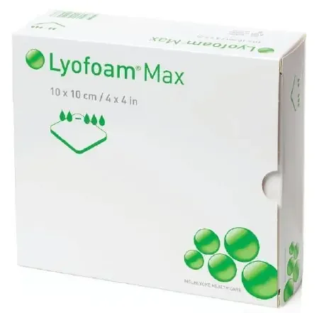 Molnlycke Lyofoam Max Foam Dressing 6 X 6 Inch Square Non-Adhesive without Border Sterile – 603204