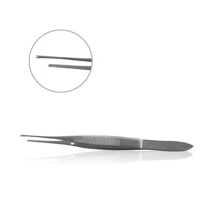 Mopec Forceps, Iris Tissue, Straight 1 x 2 Teeth- AB037