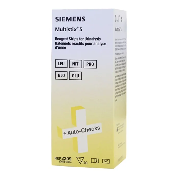 Multistix® 5 Urinalysis Reagent, Blood, Glucose, Leukocytes, Protein and Nitrite tests