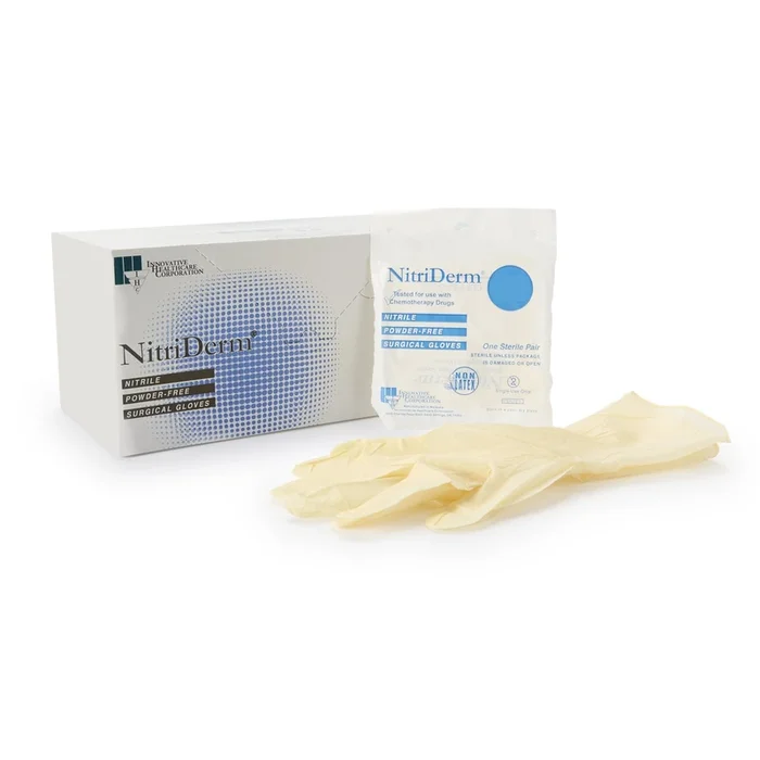 NitriDerm® Nitrile Surgical Glove, Size 8.5, White