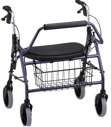 Nova Ortho-Med Mighty Mack 4 Wheel Rollator Heavy Duty Aluminum Frame – 4216BL