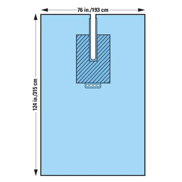 O & M Halyard Drape Eent Surgical Fenestrated 76X124″ Blue Sterile 10/Ca – 89358