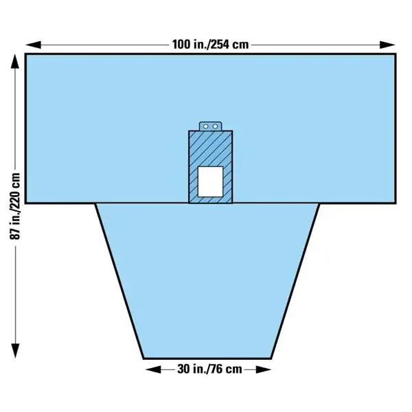 O & M Halyard Drape Lithotomy Surgical Fenestrated 87X30X100″ Sterile 16/Ca – 89203