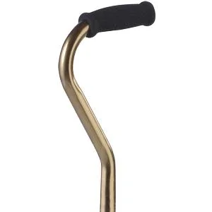Offset Handle Cane, Bronze
