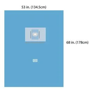 Ophthalmic Drape, 53″ X 68″, Oval Incise, Sterile