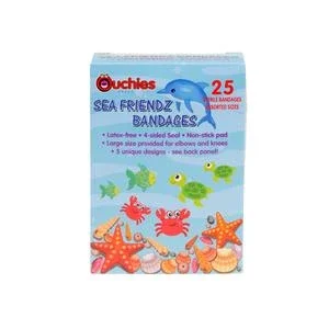Ouchies Sea Friendz Adhesive Bandages For Kids, 25 Ct