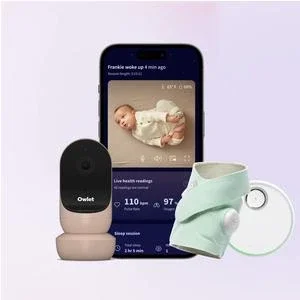 Owlet Cam 2 & Dream Sock Duo, Dusty Rose