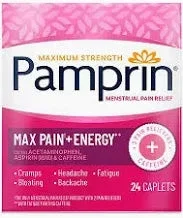 Pamprin Max Formula Caplets, 24 Ct