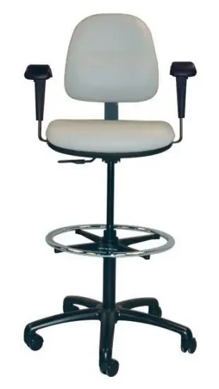 Pedigo Ergonomic Anesthesia Task Chair with Adjustable Arm, 25‘‘ Base