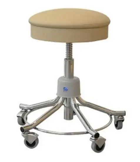 Pedigo Exam Stool Spin Lift Screw Shaft Cushioned Round Seat with 5 Caster