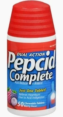 Pepcid Complete Chewable Tablets, Berry, 50 Count