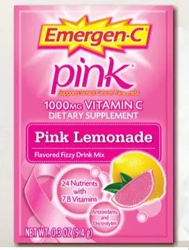 Pfizer Emergen-C Oral Supplement Pink Lemonade Flavor 0.3 oz. Individual Packet Powder – 7631430204