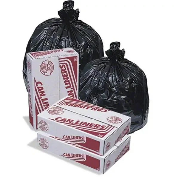 Pitt Plastics Bag Trash 40-45Gal Hdpe 16Mic 25/Roll 10 Rolls 40X48″ Black 250/Ca – MR40483MK