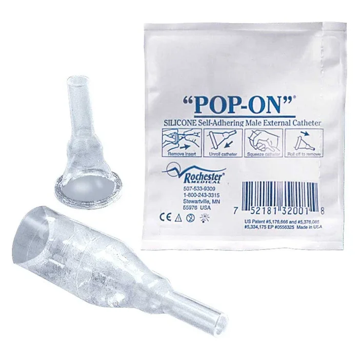 Pop-on Self-adhering Male External Catheter, Intermediate 32 Mm