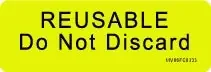Precision Dynamics Barkley Pre-Printed Label Instructional Label Reusable Do Not Discard Fluorescent Chartreuse 1 X 2-15/16 Inch – V06FC0333