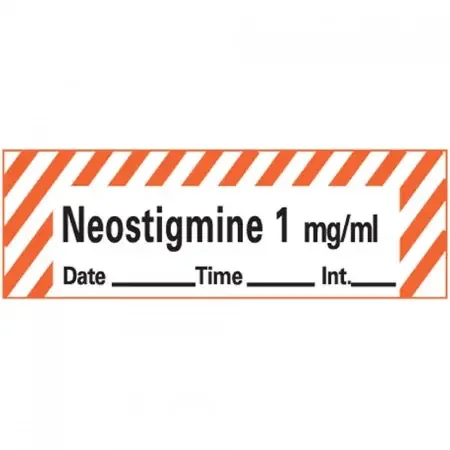 Precision Dynamics Pre-Printed Label Anesthesia Label Neostigmine 1Mg/mL Red / White 1-1/2 X 1/2 Inch – ANS-15D1