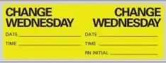 Precision Dynamics Pre-Printed Label Instructional Label Change IV Fluorescent Chartreuse 2-15/16 X 1 Inch – N-7334
