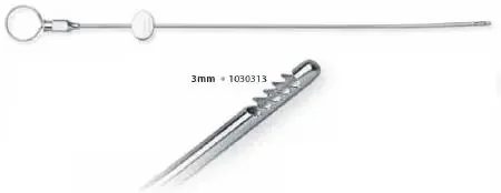 Premier Dental Products Premier Endometrial Biopsy Curette premier Novak Single-ended Rigid Handle 3 mm Tip Curved Round Tip with Sharp Serrated Teeth – 1030313