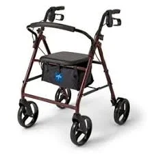 Probasics Aluminum Rollator, 8″ Wheels, Blue, 300 Lb Weight Capacity