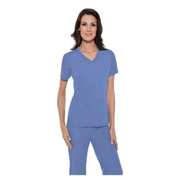 ProFlexibles Shirt Scrub Cherokee 1909 Womens 3X Large Ceil Blue Ea – 1909-CIEB-3X