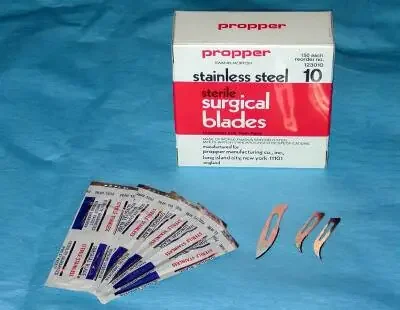 Propper Manufacturing propper Surgical Blade Stainless Steel Size 10 Sterile Disposable Individually Wrapped – 12301000