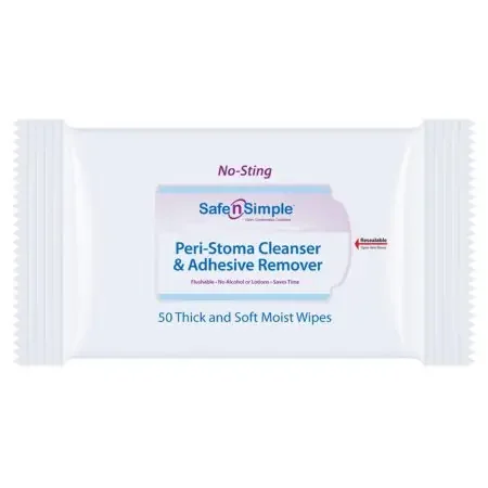 Safe N Simple Adhesive Remover Safe N Simple Wipe 50 Per Pack – SNS00525