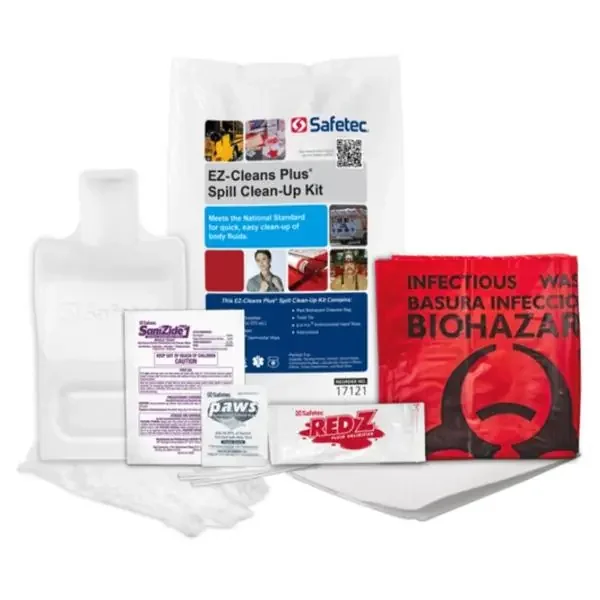 Safetec Of America Inc Kit Spill Ez-Cleans Plus W/ Vnl Glv/Scp Ea, 24 Ea/Ca – 17121