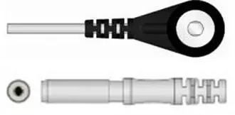 Sage Services Group Sage Services ECG Leadset DIN 1-Lead, Black, Snap, Unshielded, 0.9m – L11-01-29S-BL