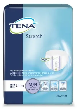 SCA Personal Care TENA Stretch Ultra Adult Incontinent Brief Tab Closure Medium Disposable Heavy Absorbency – 67802