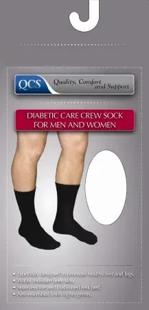 Scott Specialties Diabetic Socks Crew X-Large Black – 1680 BLA XL