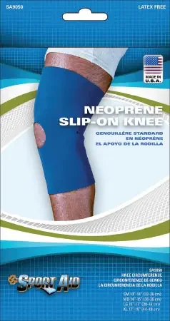 Scott Specialties Sport-Aid Knee Sleeve Medium Slip-On 14 to 15 Inch Circumference 12-1/2 Inch Length Left or Right Knee – SA9050 BLU MD