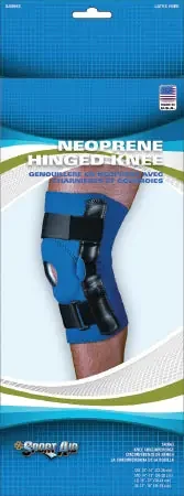 Scott Specialties Sport-Aid Knee Support Small Hook and Loop Closure 13 to 14 Inch Circumference Left or Right Knee – SA9063 BLU S