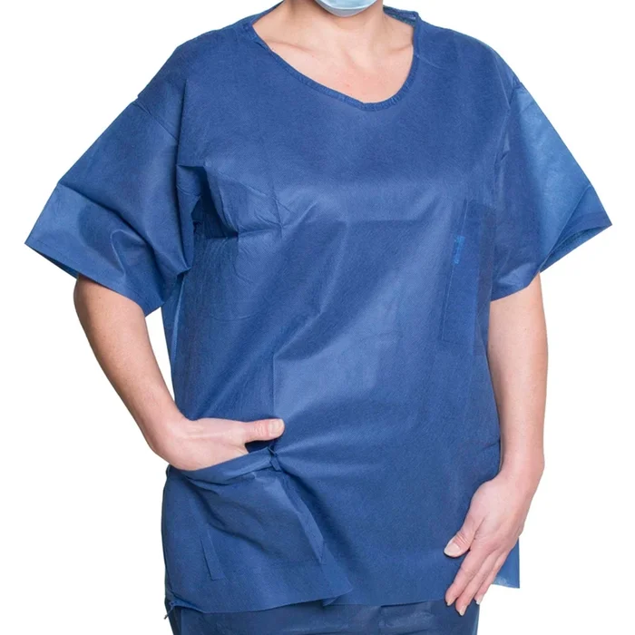 Scrub Shirt 2X-Large Dark Blue 2 Pockets Short Sleeve Unisex