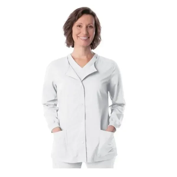 ScrubZone (R) by Landau Lab Coat 65% Polyester / 35% Cotton Womens White Medium 35 In Ea – 86002WWYM