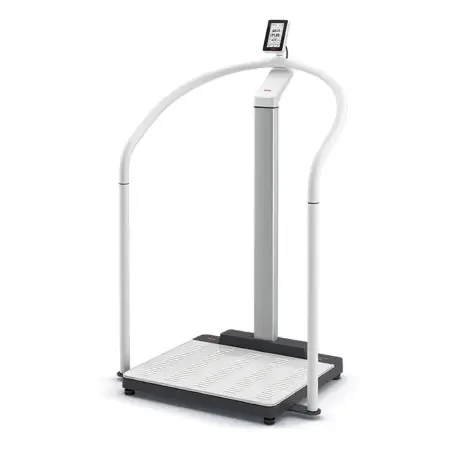 Seca Column Scale With Handrail Touch Screen Display 800 Lbs. Capacity Clear Ac Operation – ON SHM INT NN
