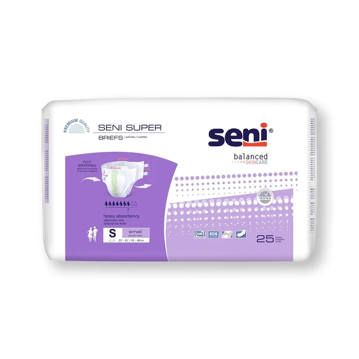 Seni® Super Heavy Absorbency Incontinence Brief, Small