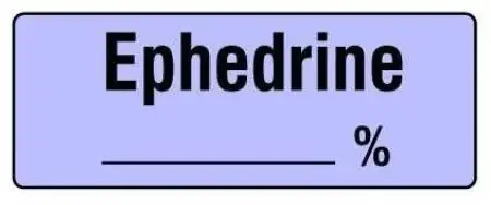 Shamrock Scientific Pre-Printed Label Anesthesia Label Ephedrine 50Mg/Ml Lavender – SA-SPECIAL
