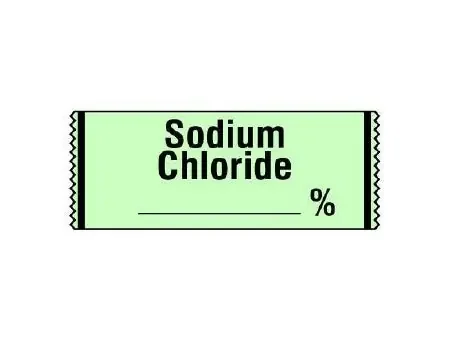 Shamrock Scientific Pre-Printed Label Anesthesia Label SODIUM CHLORIDE / _____ % Lime Green 1/2 X 500 Inch – SA-46