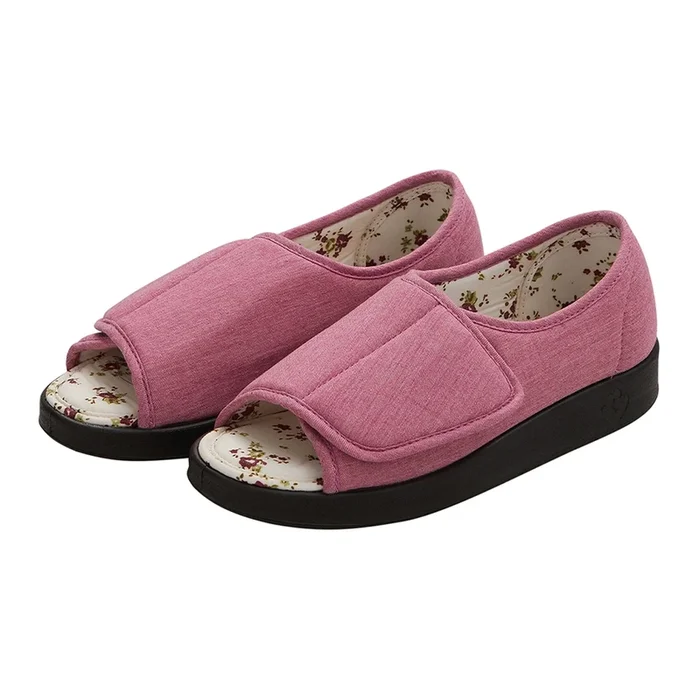 Silverts® Hook and Loop Closure Shoe, Size 11, Misty Rose