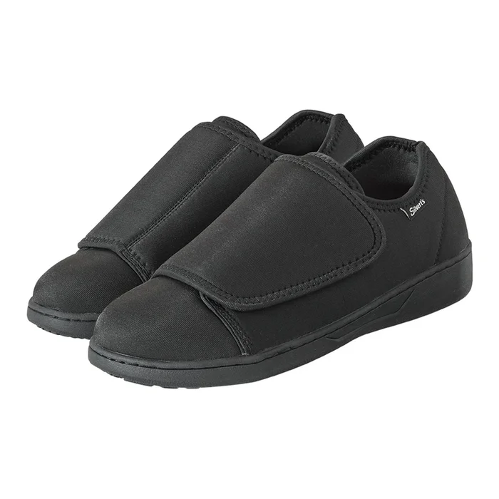 Silverts® Ultra Comfort Flex Hook and Loop Closure Shoe, Size 14, Black