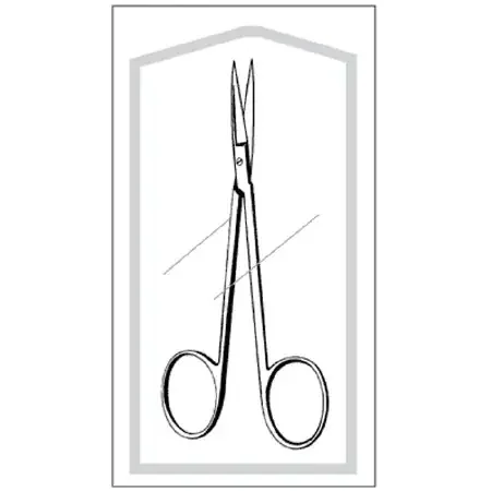 Sklar Econo Iris Scissors 4-1/2 Inch Length Floor Grade Stainless Steel Sterile Finger Ring Handle Straight Sharp/Sharp – 96-2505