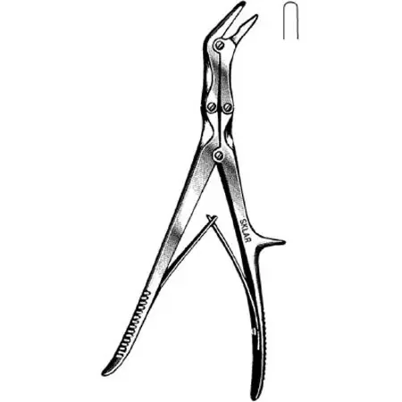 Sklar General Purpose Rongeur Echlin Duckbill Angular Double Spring Pliers Handle 3 X 15 mm Bite, 9 Inch L – 40-4102