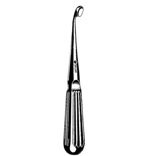 Sklar Instruments Curette Bone Bruns 9″ 0 Oval Tip Angled Stainless Steel Reusable Ea – 40-7224