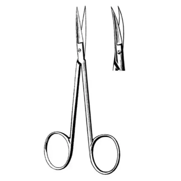 Sklar Instruments Scissors Iris Surgi-Or 3-1/2″ Sharp/Sharp Smooth Curved Stainless Steel Ea – 95-107