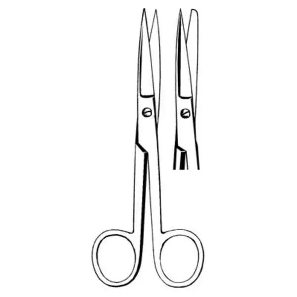 Sklar Instruments Scissors Operating Merit 4-1/2″ Sharp/Blunt Smooth Straight Stainless Steel Ea – 97-263