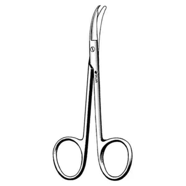 Sklar Instruments Scissors Suture Northbent 4-3/4″ Blunt/Blunt Smooth Curved Stainless Steel Ea – 22-2947