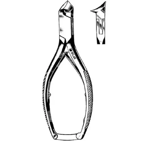 Sklar Nail Nipper Angled Concave Jaws 5-1/2 Inch Chrome Plated – 97-1155